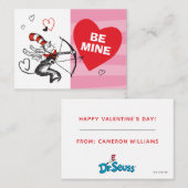 Carte De Correspondance Dr. Seuss Valentine's Day | Be My Valentine (Devant / Derrière)