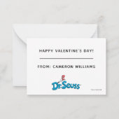 Carte De Correspondance Dr. Seuss Valentine's Day | Thing 1 & Thing 2 (Dos)