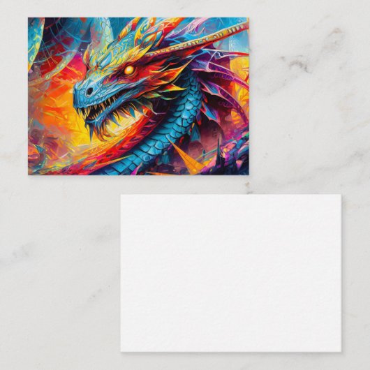 Carte De Correspondance Dragon Note Card (Devant / Derrière)