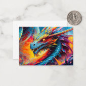 Carte De Correspondance Dragon Note Card (Devant/Arrière en situation)