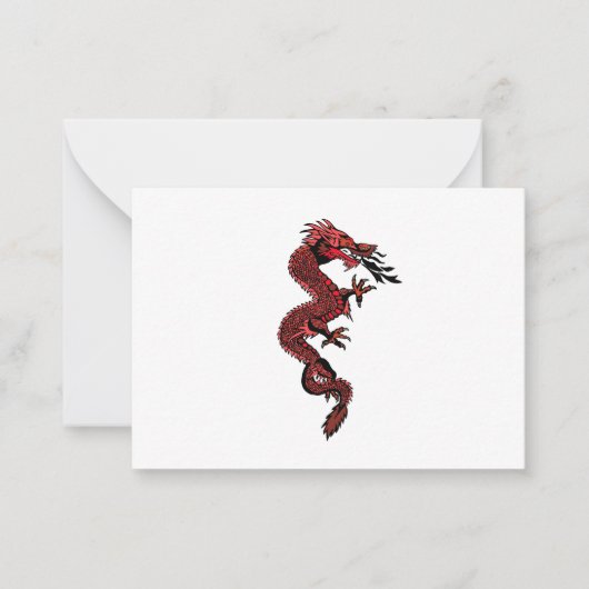 Carte De Correspondance Dragon rouge (Devant)