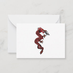 Carte De Correspondance Dragon rouge