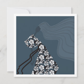 Carte De Correspondance Dramatic Silhouette Elegant Glam Fashion Art Card