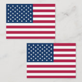 Carte De Correspondance Drapeau américain (Devant / Derrière)