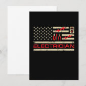 Carte De Correspondance Drapeau américain patriotique Fars de Noël (Devant / Derrière)