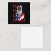 Carte De Correspondance Drapeau américain Puggy (Devant / Derrière)