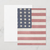 Carte De Correspondance Drapeau américain rustique Americana (Devant / Derrière)