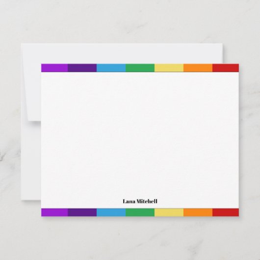 Carte De Correspondance drapeau arc-en-ciel (Devant)