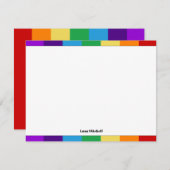 Carte De Correspondance drapeau arc-en-ciel (Devant / Derrière)