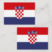 Carte De Correspondance Drapeau de Croatie (Devant / Derrière)