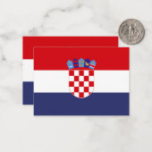 Carte De Correspondance Drapeau de Croatie (Devant/Arrière en situation)