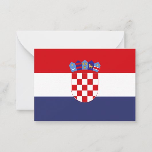 Carte De Correspondance Drapeau de Croatie (Devant)
