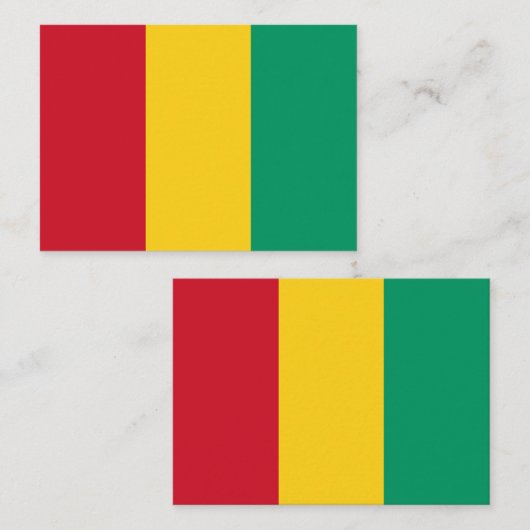 Carte De Correspondance Drapeau de Guinée (Devant / Derrière)
