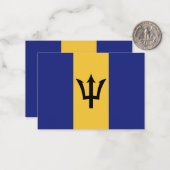 Carte De Correspondance Drapeau de la Barbade (Devant/Arrière en situation)