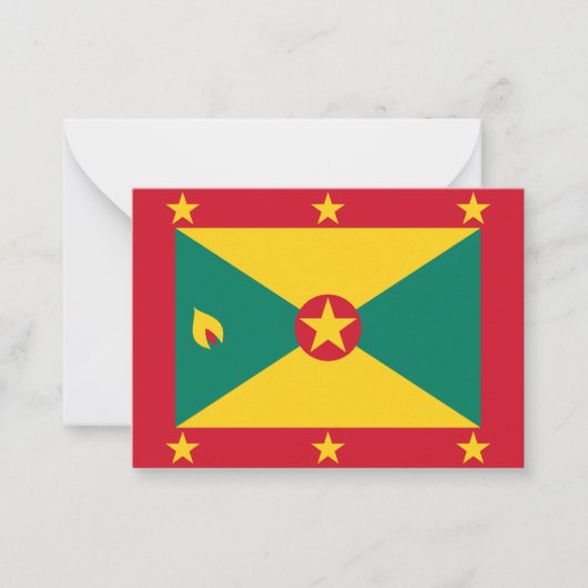 Carte De Correspondance Drapeau de la Grenade (Devant)