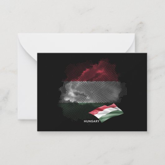 Carte De Correspondance Drapeau de la Hongrie (Devant)