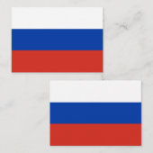 Carte De Correspondance Drapeau de la Russie (Devant / Derrière)