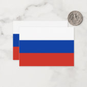 Carte De Correspondance Drapeau de la Russie (Devant/Arrière en situation)