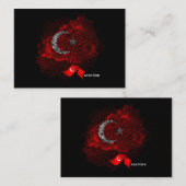 Carte De Correspondance Drapeau de la Turquie (Devant / Derrière)