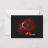 Carte De Correspondance Drapeau de la Turquie (Dos)