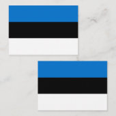 Carte De Correspondance Drapeau de l'Estonie (Devant / Derrière)