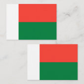 Carte De Correspondance Drapeau de Madagascar (Devant / Derrière)