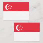 Carte De Correspondance Drapeau de Singapour (Devant / Derrière)