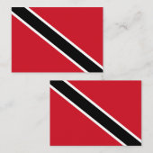 Carte De Correspondance Drapeau de Trinité-et-Tobago (Devant / Derrière)