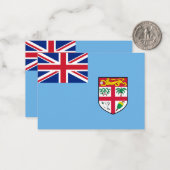 Carte De Correspondance Drapeau des Fidji (Devant/Arrière en situation)