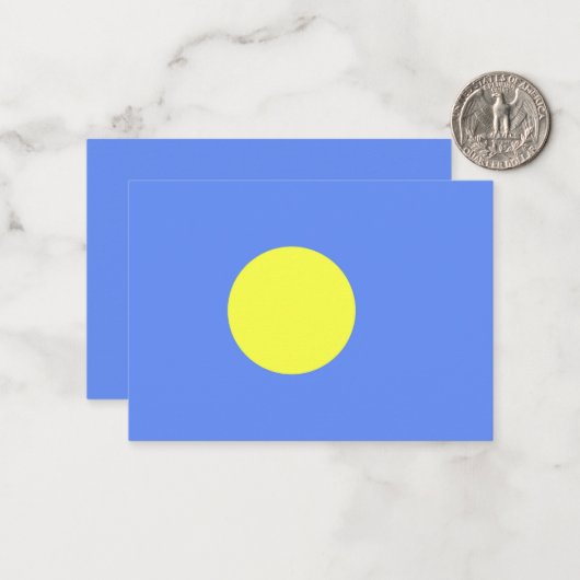 Carte De Correspondance Drapeau des Palaos (Devant/Arrière en situation)