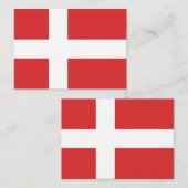 Carte De Correspondance Drapeau du Danemark (Devant / Derrière)