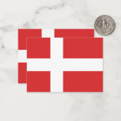 Carte De Correspondance Drapeau du Danemark (Devant/Arrière en situation)