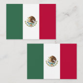 Carte De Correspondance Drapeau du Mexique (Devant / Derrière)