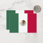 Carte De Correspondance Drapeau du Mexique (Devant/Arrière en situation)