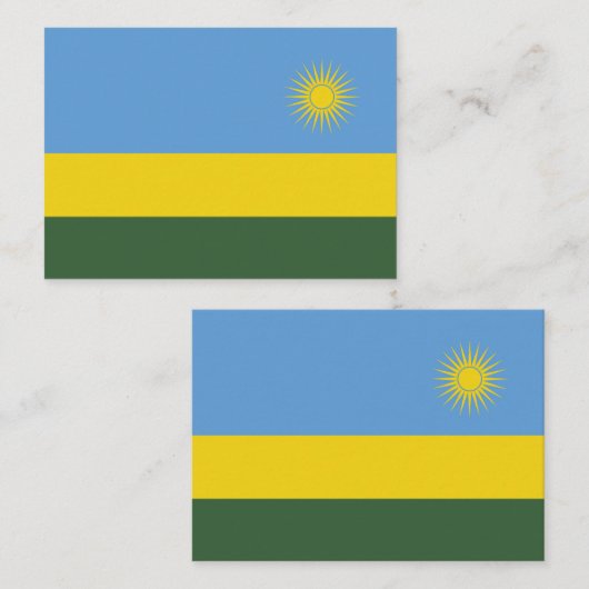 Carte De Correspondance Drapeau du Rwanda (Devant / Derrière)