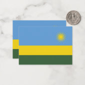 Carte De Correspondance Drapeau du Rwanda (Devant/Arrière en situation)
