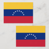 Carte De Correspondance Drapeau du Venezuela (Devant / Derrière)