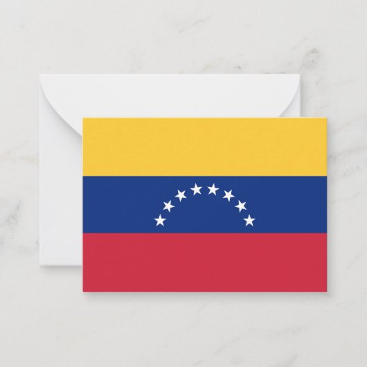 Carte De Correspondance Drapeau du Venezuela (Devant)