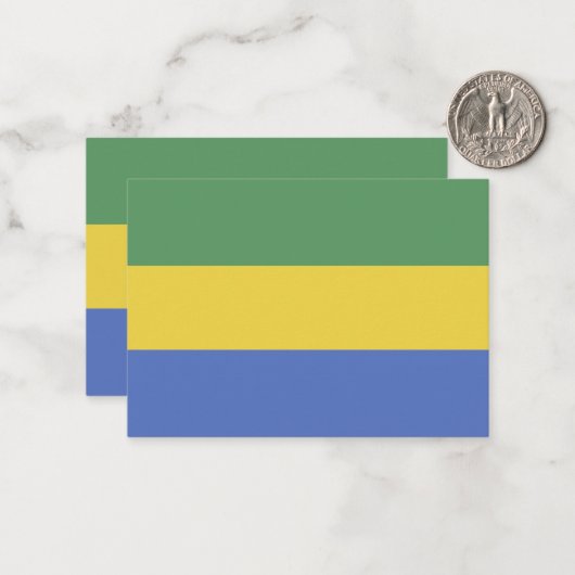 Carte De Correspondance Drapeau Gabon (Devant/Arrière en situation)