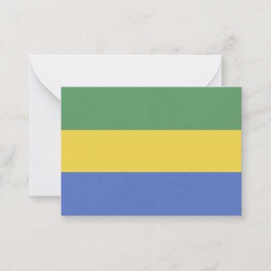 Carte De Correspondance Drapeau Gabon (Devant)