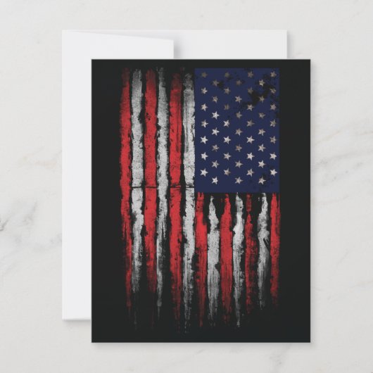 Carte De Correspondance Drapeau Grunge U.S.A (Devant)