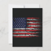 Carte De Correspondance Drapeau Grunge U.S.A (Dos)