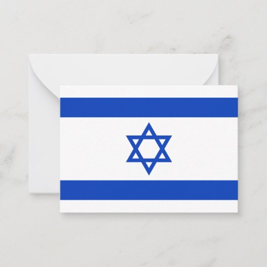 Carte De Correspondance Drapeau Israël (Devant)