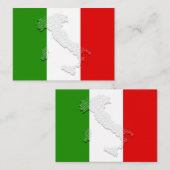 Carte De Correspondance Drapeau italien (Devant / Derrière)
