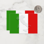 Carte De Correspondance Drapeau italien (Devant/Arrière en situation)