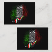 Carte De Correspondance Drapeau italien (Devant / Derrière)