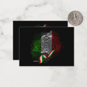 Carte De Correspondance Drapeau italien (Devant/Arrière en situation)