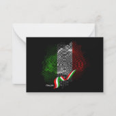 Carte De Correspondance Drapeau italien (Dos)