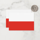 Carte De Correspondance Drapeau polonais (Devant/Arrière en situation)