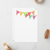 Carte De Correspondance Drapeau pour moi ! bannière papeterie (Devant/Arrière en situation)